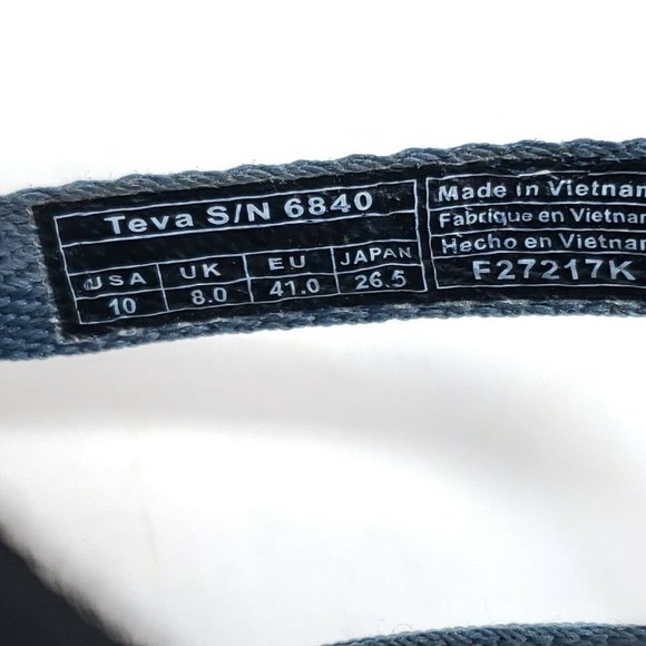 Teva Olowahu Mush Flip Flops Women's 10 Thongs Sandals Black Pink 6840 Cushioned - Picture 8 of 8